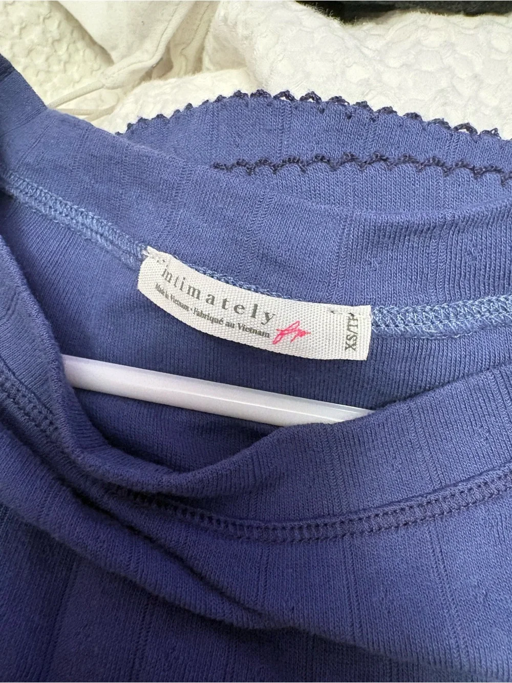 Free People End Game Pointelle Muscle Tank Blackened Blue Size Extra Small